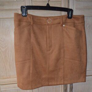 White House Black Market Faux Suede Boot/Mini Skirt, Size 12 – NWOT